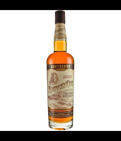 Fles bourbon van Kentucky Owl, op voorraad bij slijterij t Bockje in Bathmen