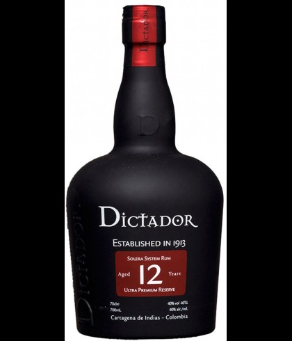 Fles Dictador Rum 12 Years, rum, bij slijterij t Bockje in Bathmen