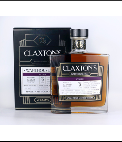 Fles Claxton&rsquo;s Warehouse No.1 Auchroisk 2012 9 Years Old, single malt whisky, op voorraad bij slijterij t Bockje in Bathmen