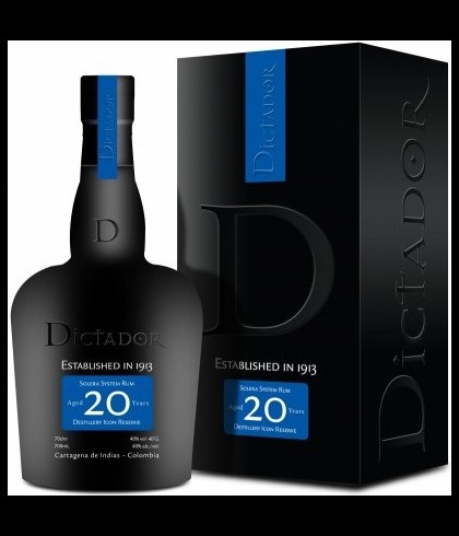 Fles Dictador Rum 20 Years, rum, bij slijterij t Bockje in Bathmen