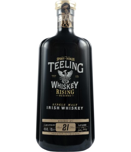 Fles Teeling Rising Reserve No.1 21 Years Old, Ierse whiskey uit Dublin, op voorraad bij slijterij t Bockje in Bathmen