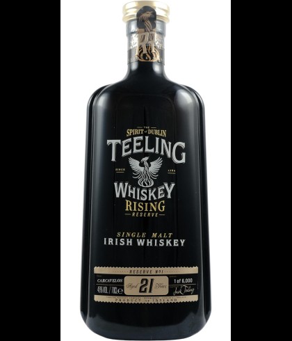 Fles Teeling Rising Reserve No.1 21 Years Old, Ierse whiskey uit Dublin, op voorraad bij slijterij t Bockje in Bathmen