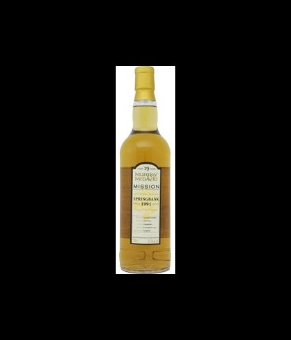 Fles Murray McDavid Mission Gold Series 19Y Springbank 1991, single malt whisky, op voorraad bij slijterij t Bockje in Bathmen