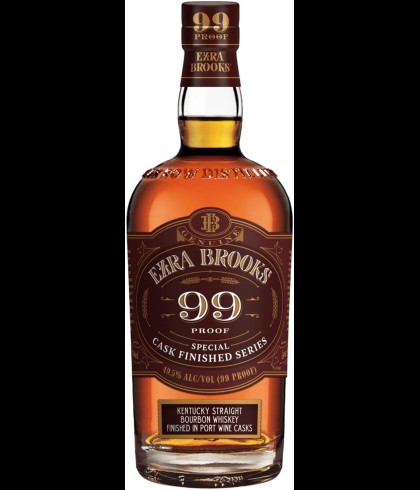 Fles Ezra Brooks 99 Proof Port Finish, whisky, op voorraad bij slijterij t Bockje in Bathmen