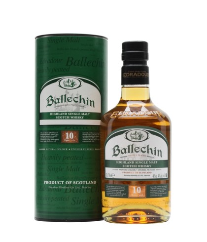 Fles Ballechin 10 Years Old, single malt whisky, op voorraad bij slijterij t Bockje in Bathmen