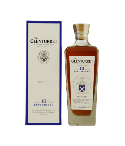 Fles The Glenturret 10 Years Ols Peat Smoked 2025, whisky, bij slijterij ’t Bockje in Bathmen