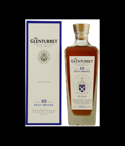 Fles The Glenturret 10 Years Ols Peat Smoked 2025, whisky, bij slijterij ’t Bockje in Bathmen