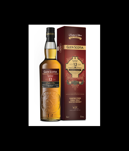 Fles Glen Scotia 12 Years Old Seasonal Release 2021, single malt whisky, op voorraad bij slijterij t Bockje in Bathmen