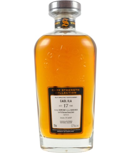 Fles Signatory Vintage Caol Ila 17 Years Old, single malt whisky, op voorraad bij slijterij t Bockje in Bathmen