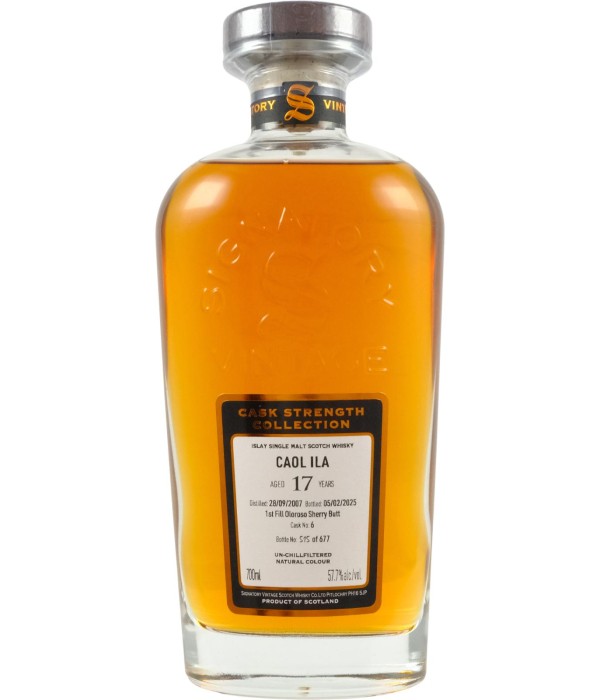 Signatory Vintage Caol Ila 17 Years Old 2007 bij t Bockje in Bathmen