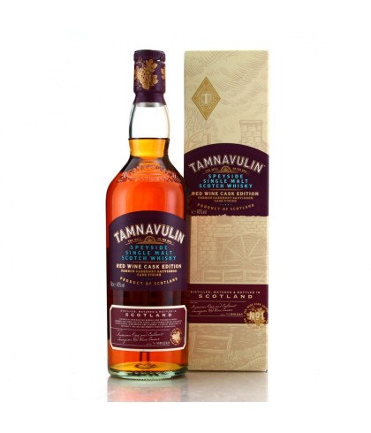 Fles Tamnavulin Red Wine Cask Edition No. 1, Speyside single malt whisky, op voorraad bij slijterij t Bockje in Bathmen