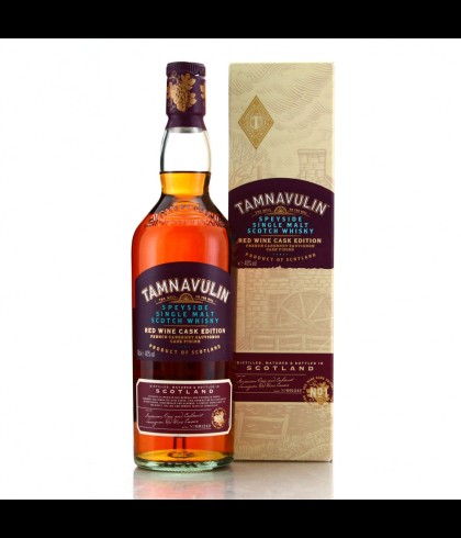 Fles Tamnavulin Red Wine Cask Edition No. 1, Speyside single malt whisky, op voorraad bij slijterij t Bockje in Bathmen