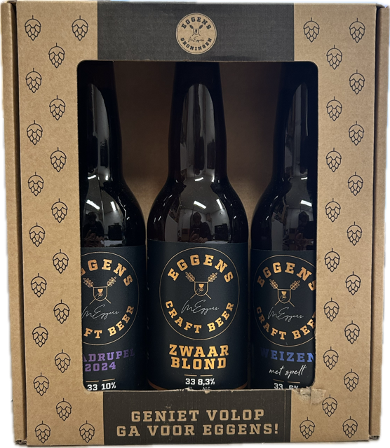 Biergeschenk Eggens Craftbier Bierpakket 3x 33cl van Eggens, op voorraad bij slijterij ’t Bockje in Bathmen