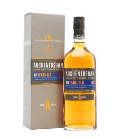 Fles Auchentoshan 18 Years Old, single malt whisky, op voorraad bij slijterij t Bockje in Bathmen