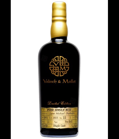 Fles Valinch & Mallet Saint Michael MG 22YO, rum, bij slijterij t Bockje in Bathmen