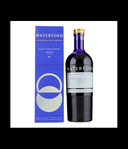Fles Waterford Lakefield 1.1, Ierse single malt whisky van Waterford, op voorraad bij slijterij t Bockje in Bathmen