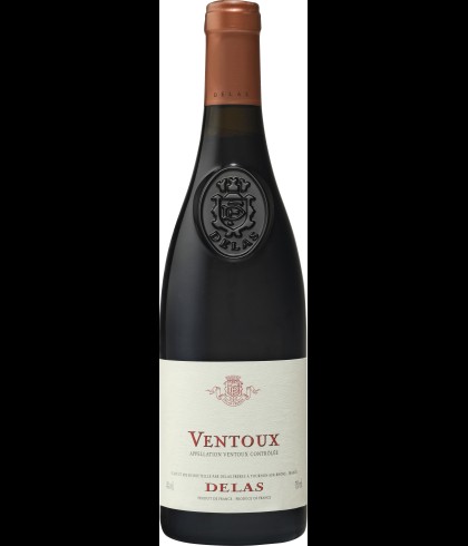 Fles Delas Frères Ventoux, wijn op voorraad bij slijterij t Bockje in Bathmen
