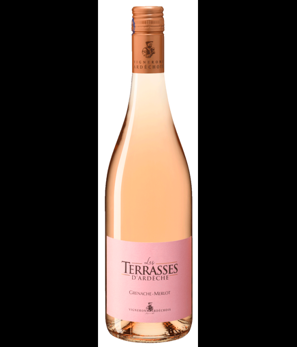Les Terrasses D’Ardèche Rosé Grenache-Merlot, wijn bij t Bockje in Bathmen