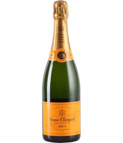 Fles Veuve Clicquot Brut, wijn op voorraad bij slijterij t Bockje in Bathmen