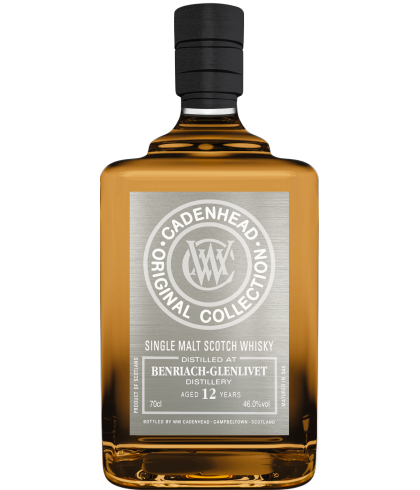 Fles Cadenhead’s Benriach-Glenlivet 12 Years Old, single malt whisky, op voorraad bij slijterij t Bockje in Bathmen