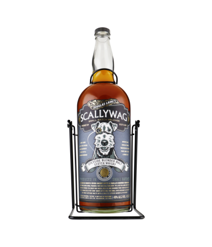 Fles Scallywag 4,5 liter met cradle, Speyside blended malt van Douglas Laing, op voorraad bij slijterij t Bockje in Bathmen