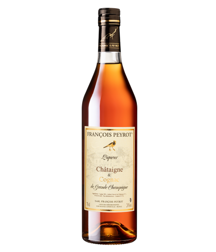 Francois Peyrot Châtaigne & Cognac Liqueur, op voorraad bij slijterij t Bockje in Bathmen