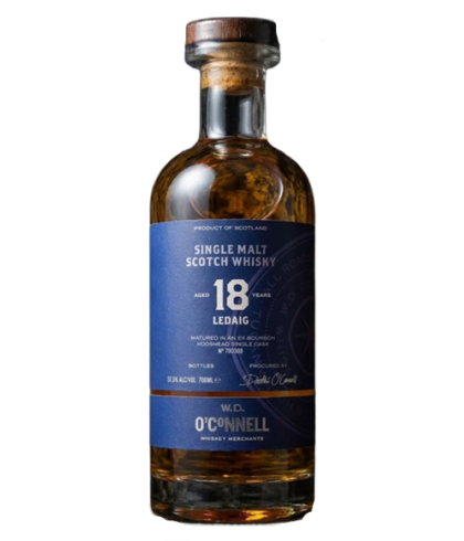 Fles geturfde single malt van het eiland Mull, op voorraad bij slijterij t Bockje in Bathmen