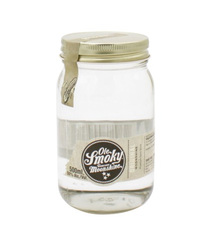 Fles Ole Smokey Moonshine, whisky, op voorraad bij slijterij ’t Bockje in Bathmen