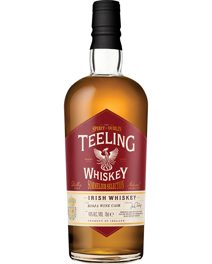 Fles Teeling Sommelier Selection Rioja Wine Cask, Ierse whiskey uit Dublin, op voorraad bij slijterij t Bockje in Bathmen