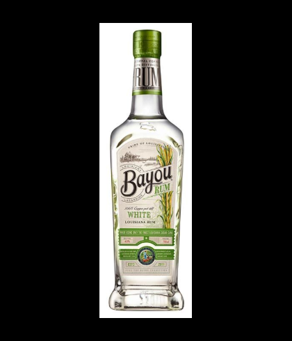 Fles Bayou White 100% Copper Potstill Rum, rum, op voorraad bij slijterij t Bockje in Bathmen