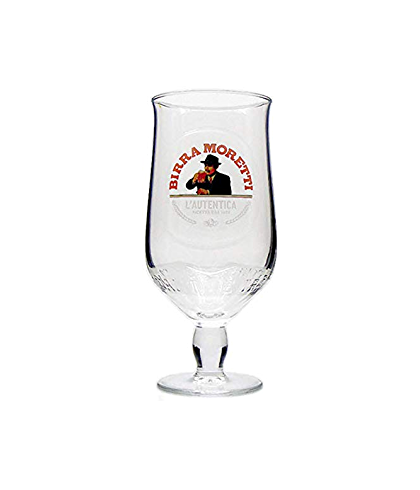 Glas Birra Moretti Bierglas 25cl, bij slijterij ’t Bockje in Bathmen