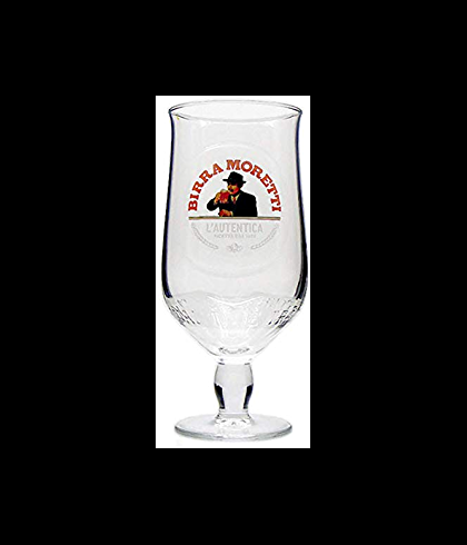 Glas Birra Moretti Bierglas 25cl, bij slijterij ’t Bockje in Bathmen