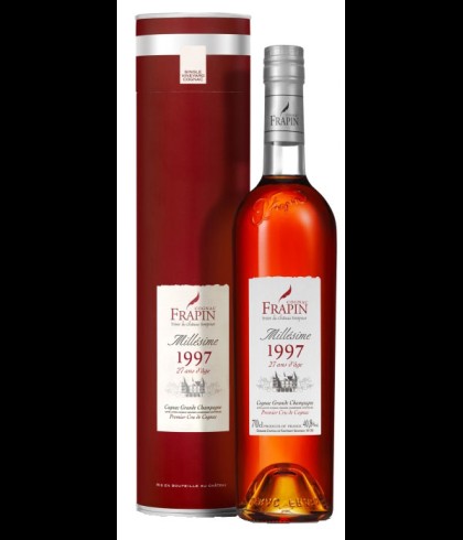 Frapin Cognac Grande Champagne Millésime 1997 27 Years Old, op voorraad bij slijterij t Bockje in Bathmen