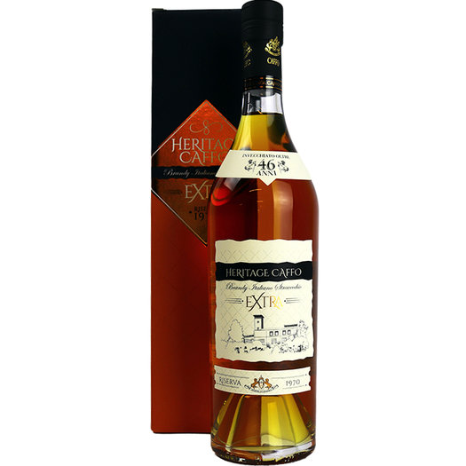 Brandy CAFFO Italiaanse brandy 46 Years Old Vintage 1970 van Caffo, op voorraad bij slijterij ’t Bockje in Bathmen