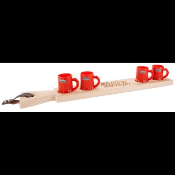 Tukker Schnaps plank met shotglaasjes