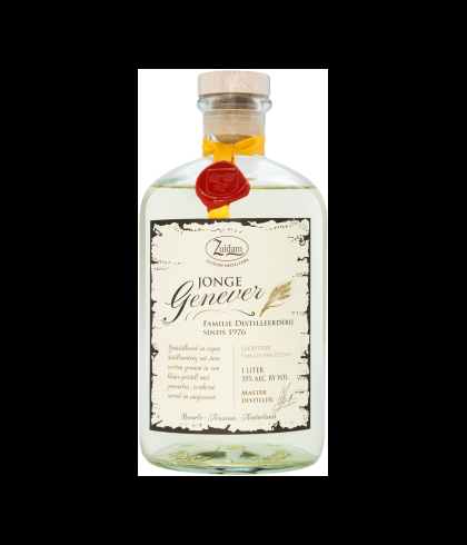 Fles Zuidam Jonge Genever, jenever van Zuidam, bij slijterij t Bockje in Bathmen