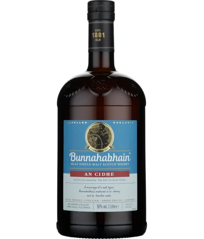 Fles Bunnahabhain An Cidhe, whisky, bij slijterij t Bockje in Bathmen