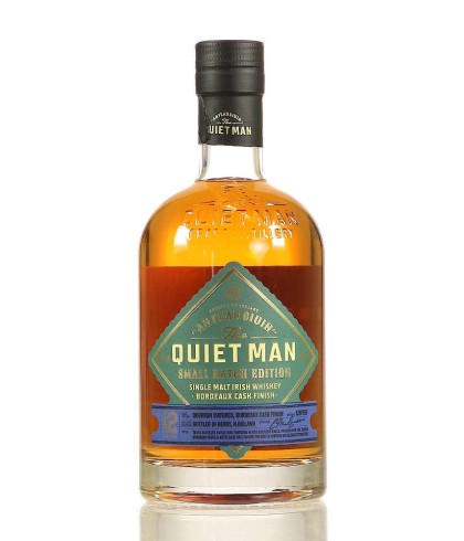 Fles The Quiet Man 12 Years Old Bordeaux Cask Finish, Ierse whiskey, op voorraad bij slijterij t Bockje in Bathmen