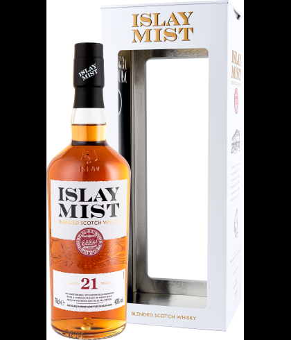 Fles blended Scotch van Islay Mist, op voorraad bij slijterij t Bockje in Bathmen