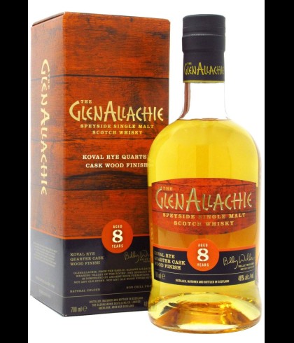 Fles GlenAllachie 8Y Koval Rye Quarter Cask, single malt whisky, op voorraad bij slijterij t Bockje in Bathmen