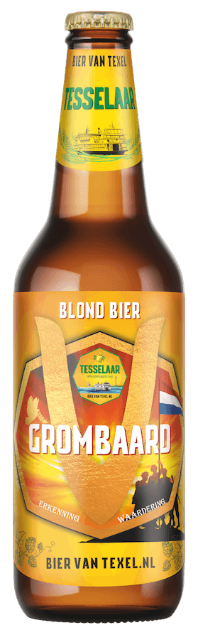Fles Tesselaar Grombaard Blond, bier van Tesselaar, op voorraad bij slijterij t Bockje in Bathmen
