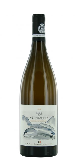 Fles Lorgeril Mas Des Montagnes Roussillon Blanc, wijn, bij slijterij ’t Bockje in Bathmen
