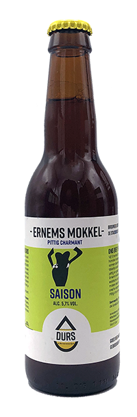 Fles Durs Ernems Mokkel Saison, bier van Durs, op voorraad bij slijterij t Bockje in Bathmen