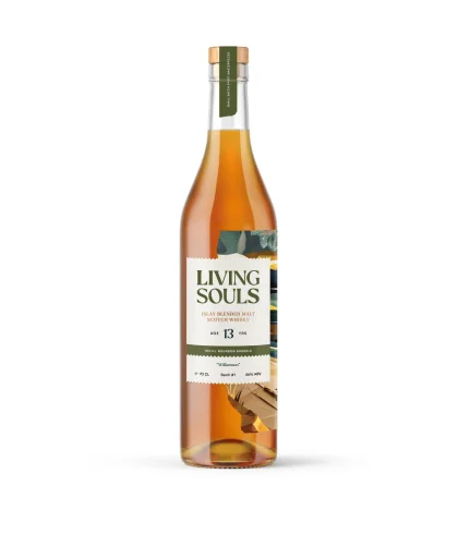 Fles whisky van bottelaar Living Souls, op voorraad bij slijterij t Bockje in Bathmen