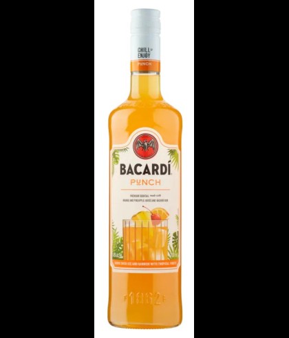 Fles Bacardi Punch, rum, bij slijterij t Bockje in Bathmen