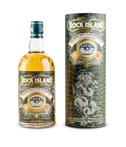 Fles Rock Island Year of the Dragon, Schotse blended malt van de eilanden, op voorraad bij slijterij ’t Bockje in Bathmen