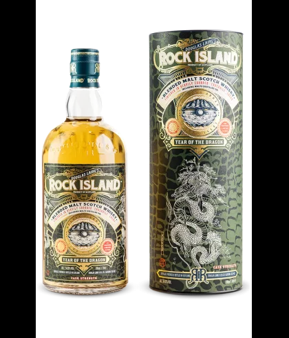 Fles Rock Island Year of the Dragon, Schotse blended malt van de eilanden, op voorraad bij slijterij t Bockje in Bathmen