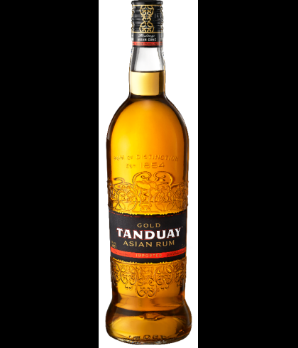 Fles Tanduay Gold, rum, op voorraad bij slijterij t Bockje in Bathmen