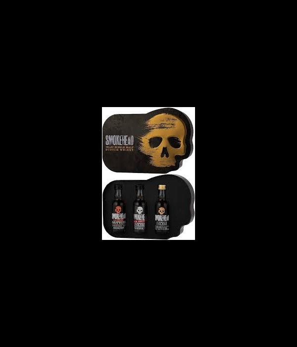 Smokehead Islay Single Malt Whisky Metalen giftbox met 3x 5cl bij t Bockje in Bathmen