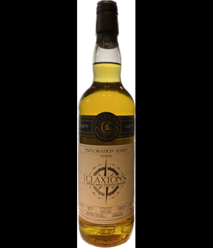 Fles Claxton&rsquo;s Caol Ila 9Y, single malt whisky, op voorraad bij slijterij t Bockje in Bathmen